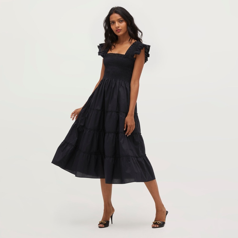 NWT Hill House Nap Dress, Size XS | Ellie Nap Dress in Black Dot